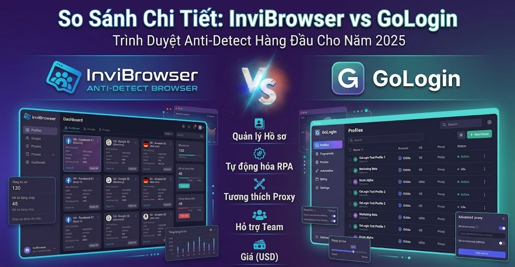 So sánh InviBrowser vs GoLogin