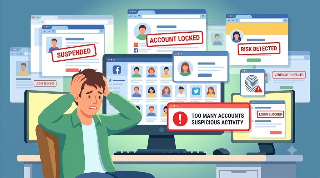 Những khó khăn khi quản lý nhiều tài khoản MMO trên trình duyệt thông thường